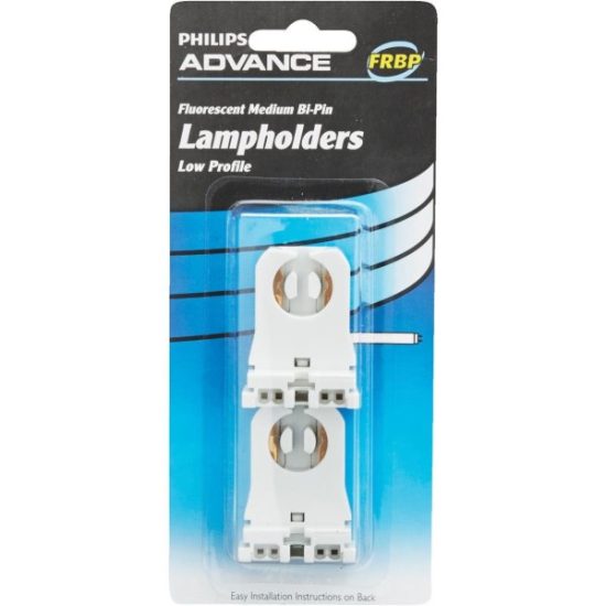 Philips Low Profile Tombstone Medium Bi-Pin T8/T12 Fluorescent Lampholder (2-Pack)