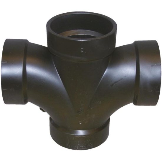 Charlotte Pipe 3 In. All Hub Double Sanitary ABS Waste & Vent Tee
