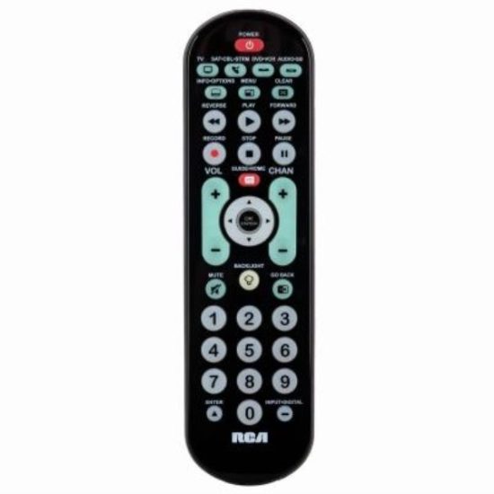 RCA 4-Device Universal Black Big Button Remote Control