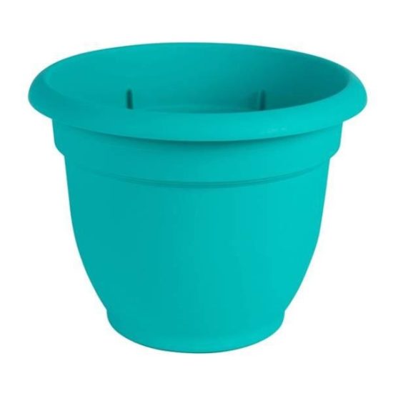 Bloem Ariana 10 In. Plastic Self Watering Bermuda Teal Planter
