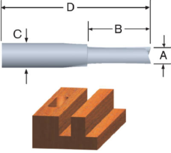 Vermont American Carbide Tip 5/16 In. Straight Bit