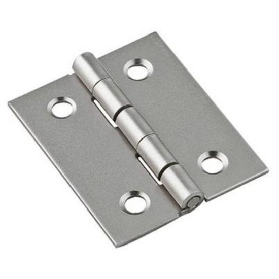 National 1-1/2 In. x 1-1/4 In. Satin Nickel Broad Hinge (2-Pack)