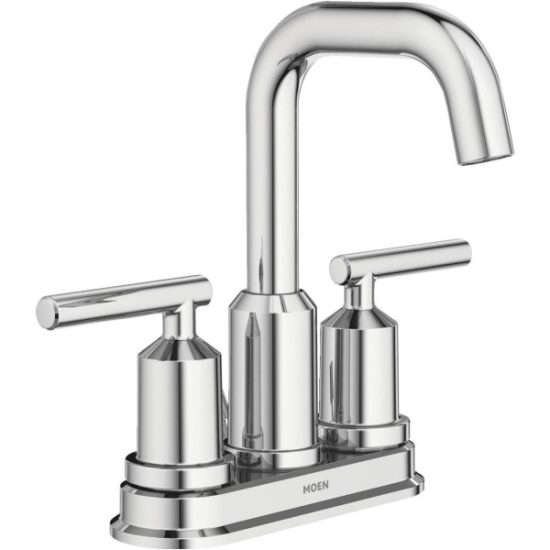 Moen Gibson Chrome 2-Handle Lever 4 In. Centerset Bathroom Faucet with Pop-Up