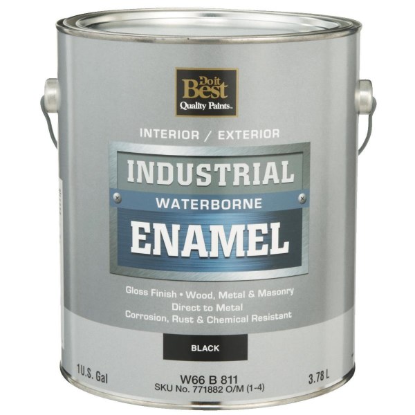 Do it Best Waterborne Industrial Enamel, Black, 1 Gal.