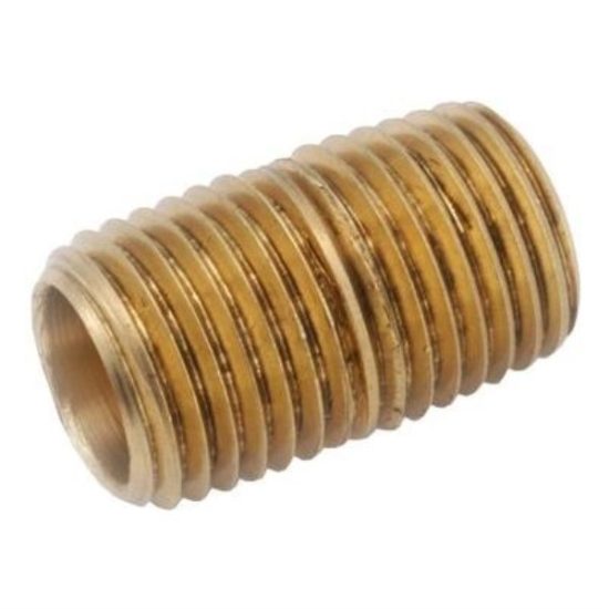 Anderson Metals 1/2 In. x 3 In. Red Close Brass Nipple