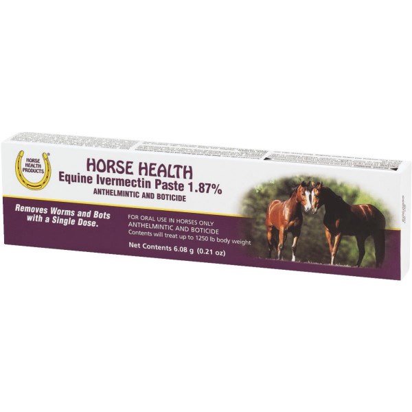 Horse Health Syringe Style Equine Ivermectin Paste Dewormer