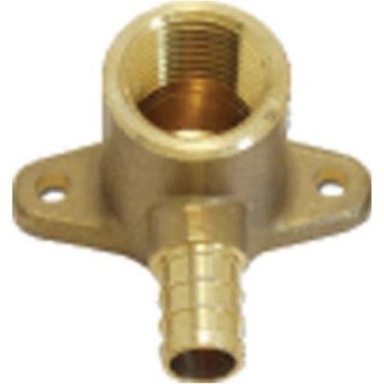 SharkBite 1/2 In. CF x 1/2 In. FPT Barbed 90 Deg. Drop Ear Brass Elbow (1/4 Bend)