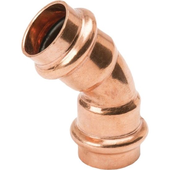 NIBCO 1/2 In. 45 Deg. Press Copper Elbow (1/8 Bend)