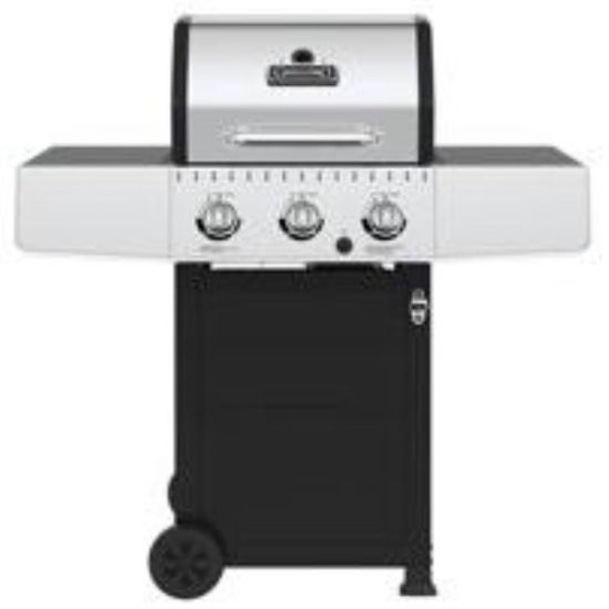 GrillPro 3-Burner Stainless Steel & Black 30,000 BTU LP Gas Grill