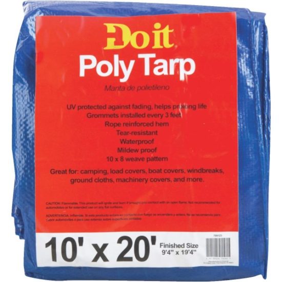 Do it Best Blue Woven 10 Ft. x 20 Ft. Medium Duty Poly Tarp