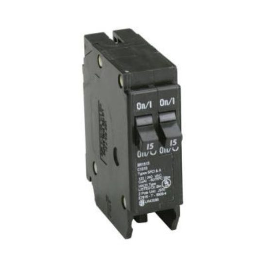 Eaton BR 15A/15A Double-Pole Standard Trip Duplex Circuit Breaker