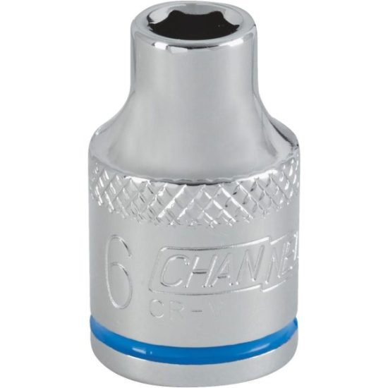 Channellock 3/8 In. Drive 6 mm 6-Point Shallow Metric Socket