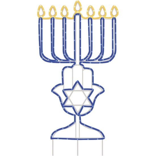 Alpine 52 In. H. LED Menorah Outdoor Lighted Decoration
