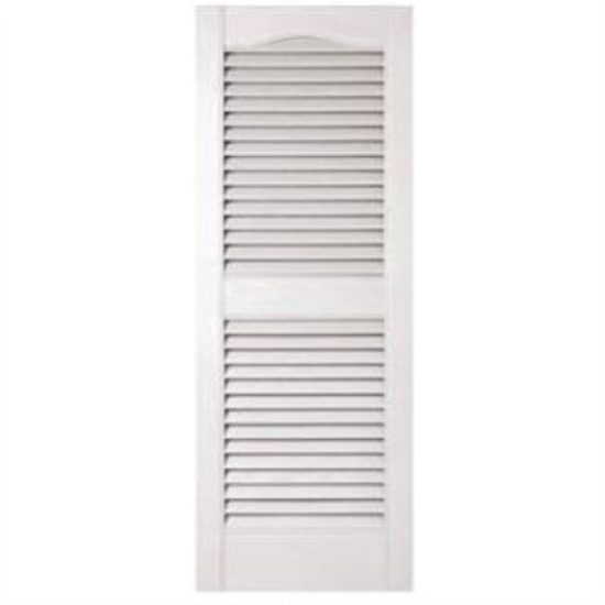 Builders Edge 15 In. x 39 In. Vinyl Louvered Shutter, (2-Pack)