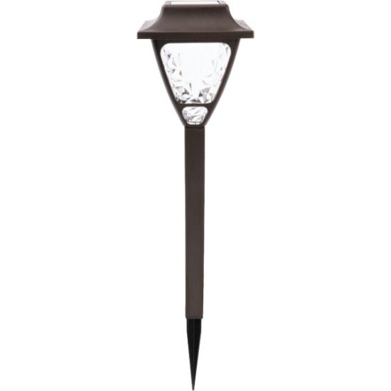 Moonrays Bronze 2.4 Lumens Plastic Solar Path Light with Textured Lens (4-Pack)
