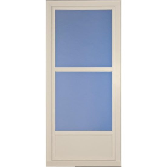 Larson Easy Vent 146 Series 36 In. W x 81 In. H x 1-7/8 In. Thick Almond Mid View Aluminum Storm Door
