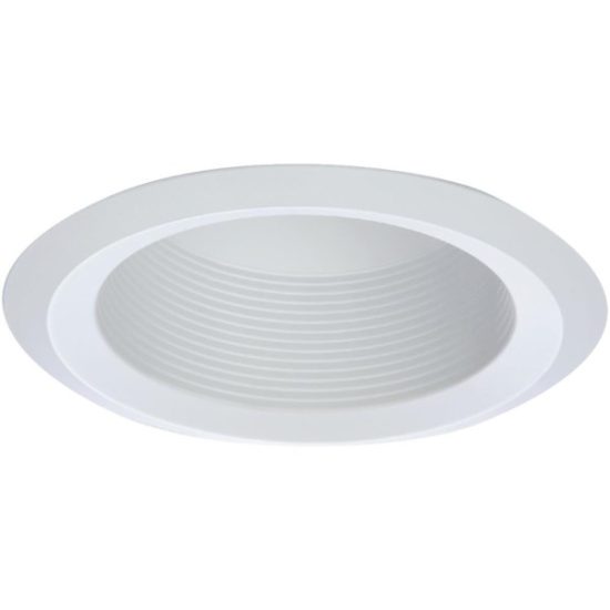 Halo 6 In. White Cone Baffle with Self-Flange Recessed Light Fixture Trim