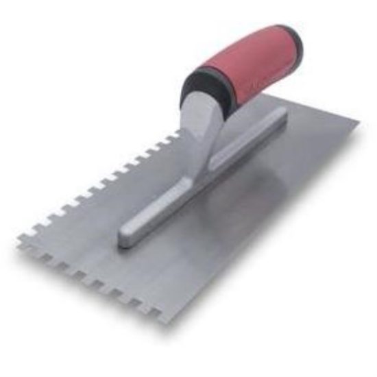 QLT 1/4 x 1/4 x 1/4 In. Square Notched Trowel w/Soft Grip