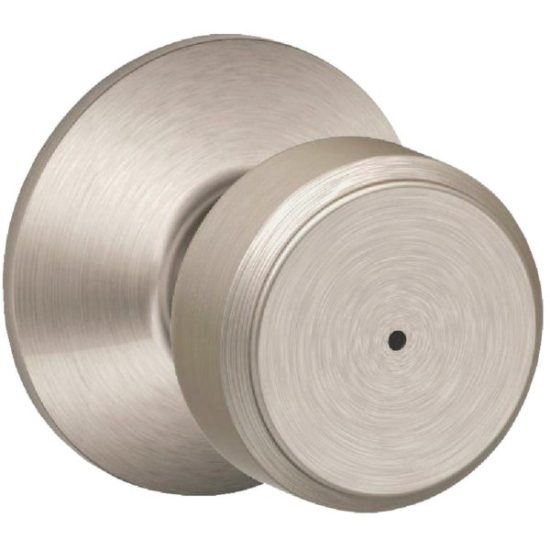 Schlage Bowery Knob Satin Nickel Bed and Bath Lock