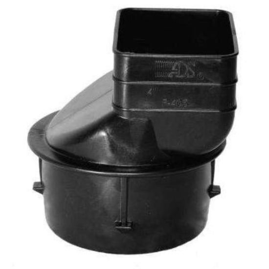 Advanced Drainage Systems 3 In. X 4 In. X 4 In. Polyethylene Corrugated to Downspout Barb X Female Adapter
