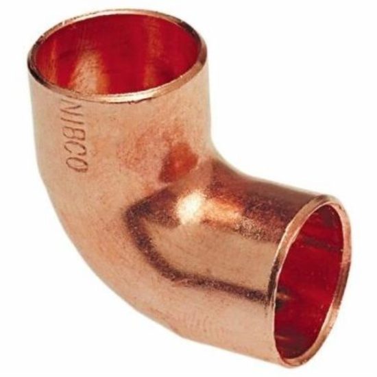 NIBCO 1/2 In. CxC 90 Deg. Close Ruff Copper Elbow (1/4 Bend)