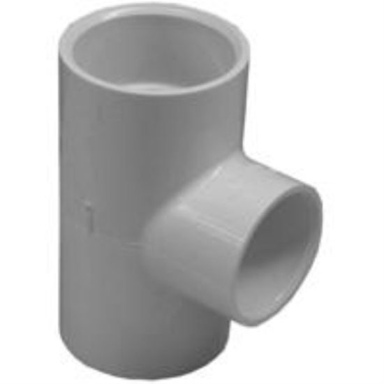 Charlotte Pipe 1-1/4 In. A x 1-1/4 In. B x 1 In. C Schedule 40 Pressure Reducing PVC Tee