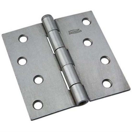 National 4 In. Square Plain Steel Broad Door Hinge