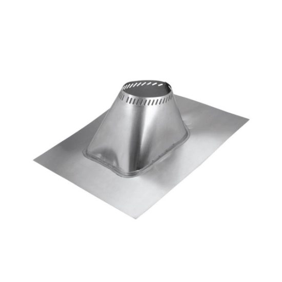 SELKIRK 6 In. Aluminum Adjustable Roof Pipe Flashing, 2/12 to 6/12 Roof Pitch