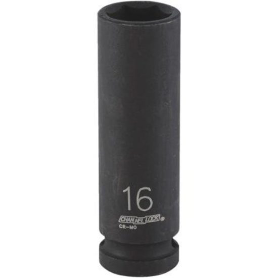 Channellock 1/2 In. Drive 16 mm 6-Point Deep Metric Impact Socket
