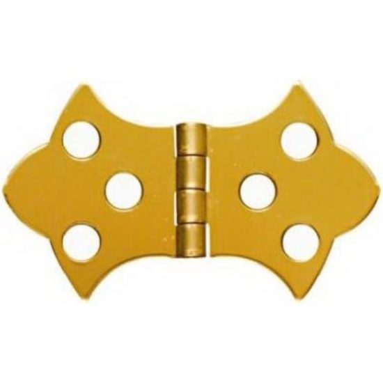 National 1-5/16 In. x 2-1/4 In. Miniature Brass Decorative Hinge (2-Pack)