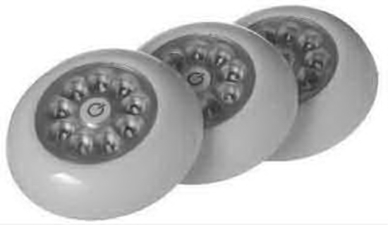 Light It 9-Bulb White LED Battery Tap Light (3-Pack)