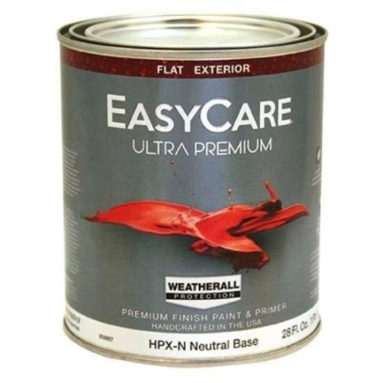 Ultra Premium Exterior WeatherAll Latex Paint, Flat Neutral Base, 1-Qt.