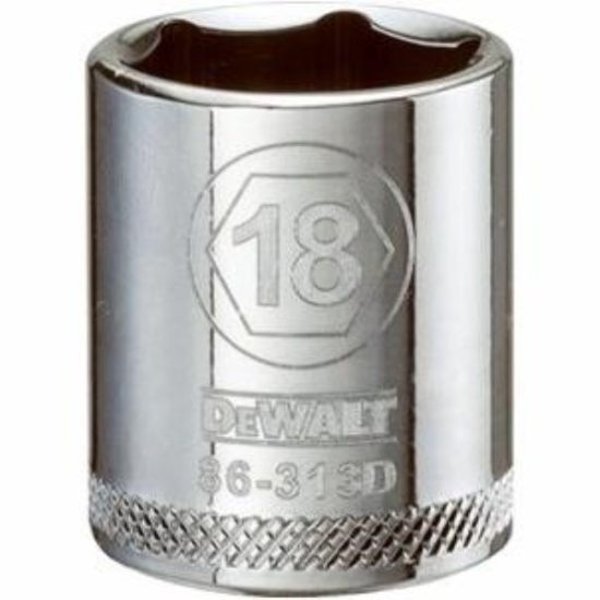 Metric Shallow Socket, 6-Point, 3/8-In. Drive, 18mm