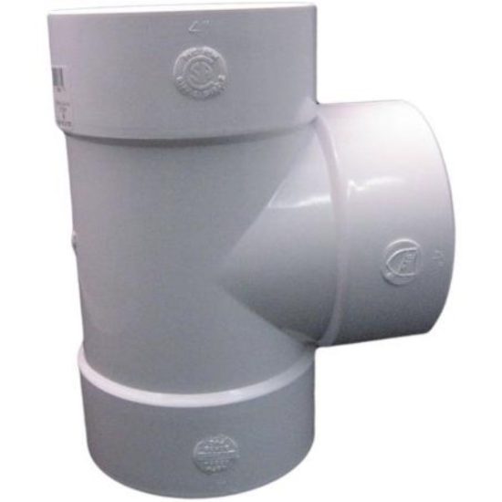 IPEX Canplas 4 In. PVC Sewer and Drain Sanitary Bull Nose Tee