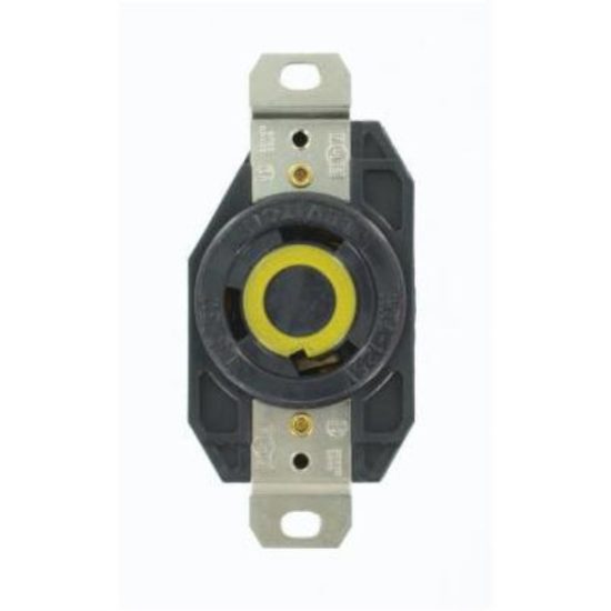 Leviton 30A 125V Black Industrial Grade L5-30R Locking Outlet Receptacle