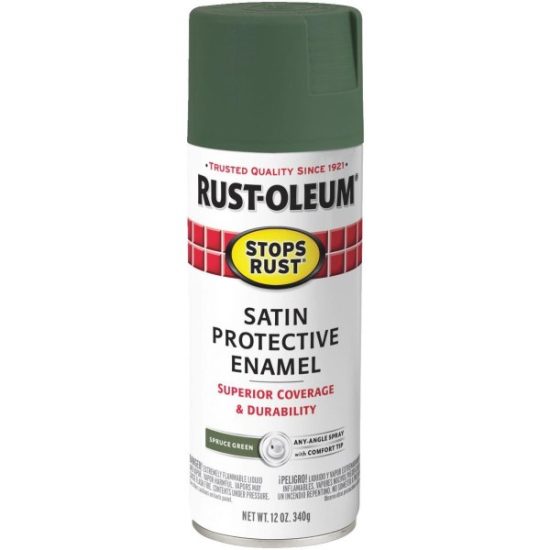 Rust-Oleum Stops Rust Decor 12 Oz. Satin Spray Paint, Spruce Green