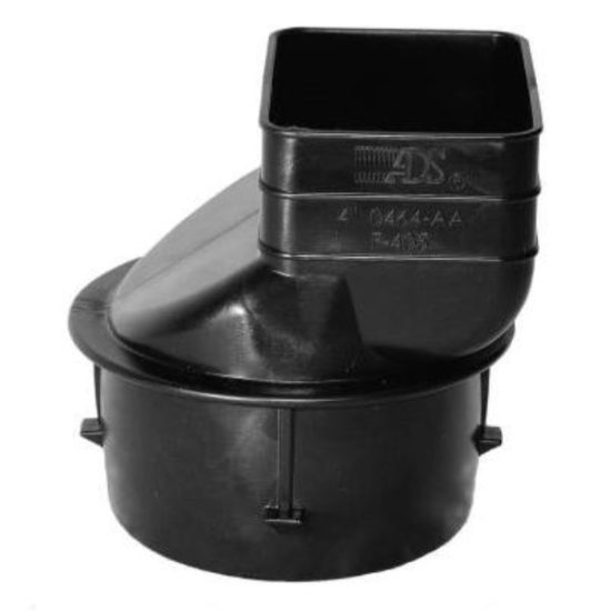 Advanced Drainage Systems 2 In. X 3 In. X 4 In. Polyethylene Corrugated to Downspout Barb X Female Adapter
