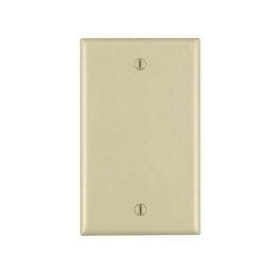 Leviton 1-Gang Standard Thermoset Blank Wall Plate, Ivory