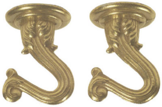 Westinghouse 1-1/2 In. White Steel Swag Hook (2-Pack)