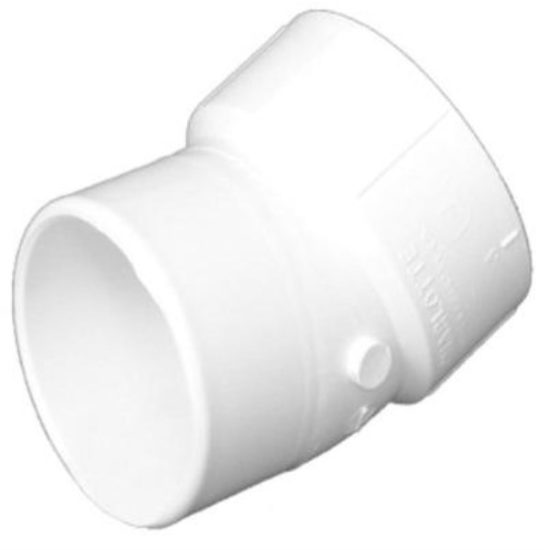 Charlotte Pipe 4 In. Schedule 40 22-1/2 Deg. DWV PVC Street Elbow (1/16 Bend)