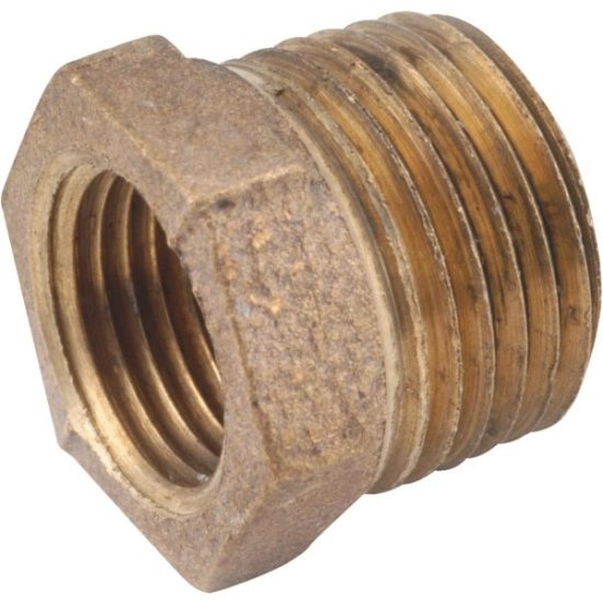 Anderson Metals 1-1/4 In. MPT x 1 In. FPT Red Brass Hex Reducing Bushing