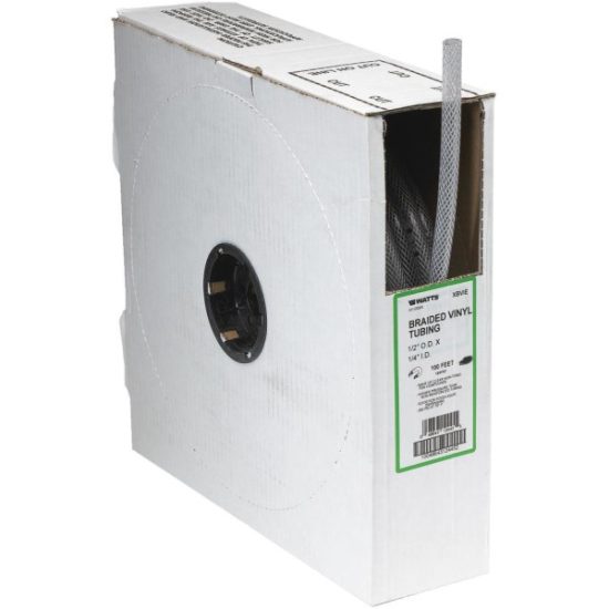 Abbott Rubber 3/4 In. x 1/2 In. x 100 Ft. Clear T12 Braided PVC Tubing, Bulk Box