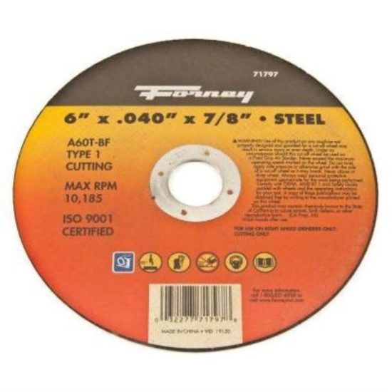 6 in. x 0.040 in. x 7/8 in. Metal Type 1 Cut-Off Wheel
