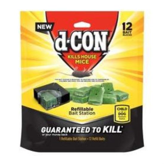 D-Con Refillable Corner Fit Mouse Bait Station (12-Refill)