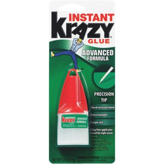 Krazy Glue 0.18 Oz. Liquid Maximum Bond Super Glue with Precision Tip