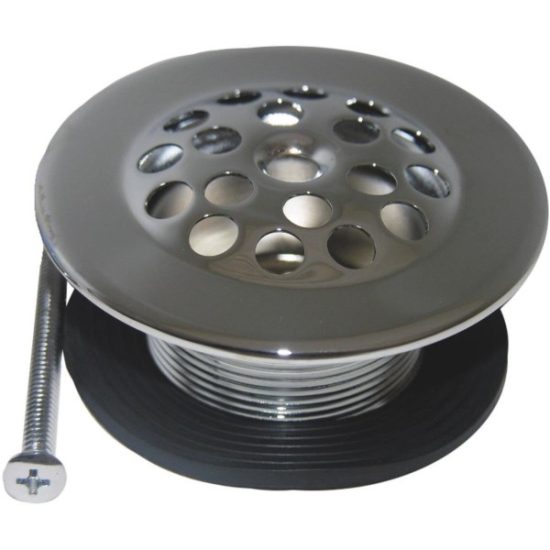 Lasco 1-1/4 In. Fine Thread Bath Shoe Tub Drain Strainer with Chrome Plated Finish