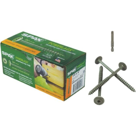 Spax PowerLags 1/4 In. x 4 In. Washer Head Exterior Structure Screw (50 Ct.)