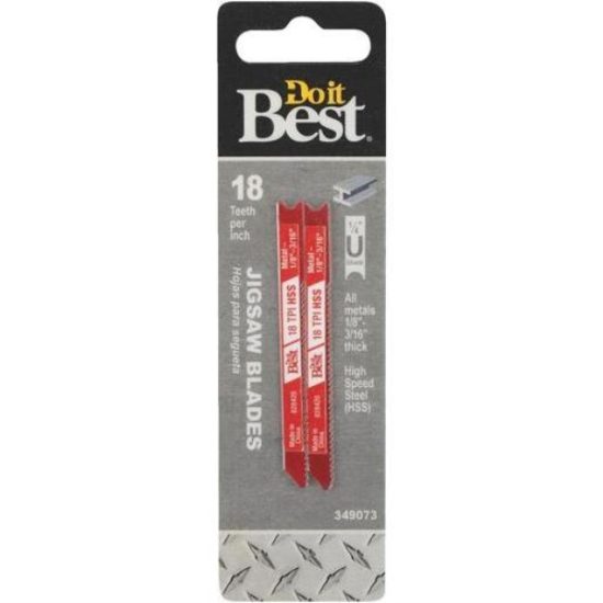 Do it Best U-Shank 3 In. x 18 TPI High Speed Steel Jig Saw Blade, Metal 1/8 to 3/16 In. (2-Pack)
