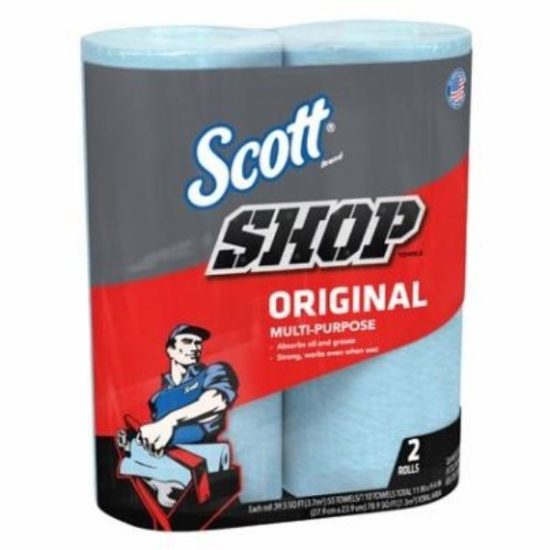 Scott 11 In. W x 9.4 In. L Disposable Original Shop Towel, (2-Roll/110-Sheets)
