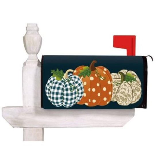 Patterned Pumpkins Mailbox Cover